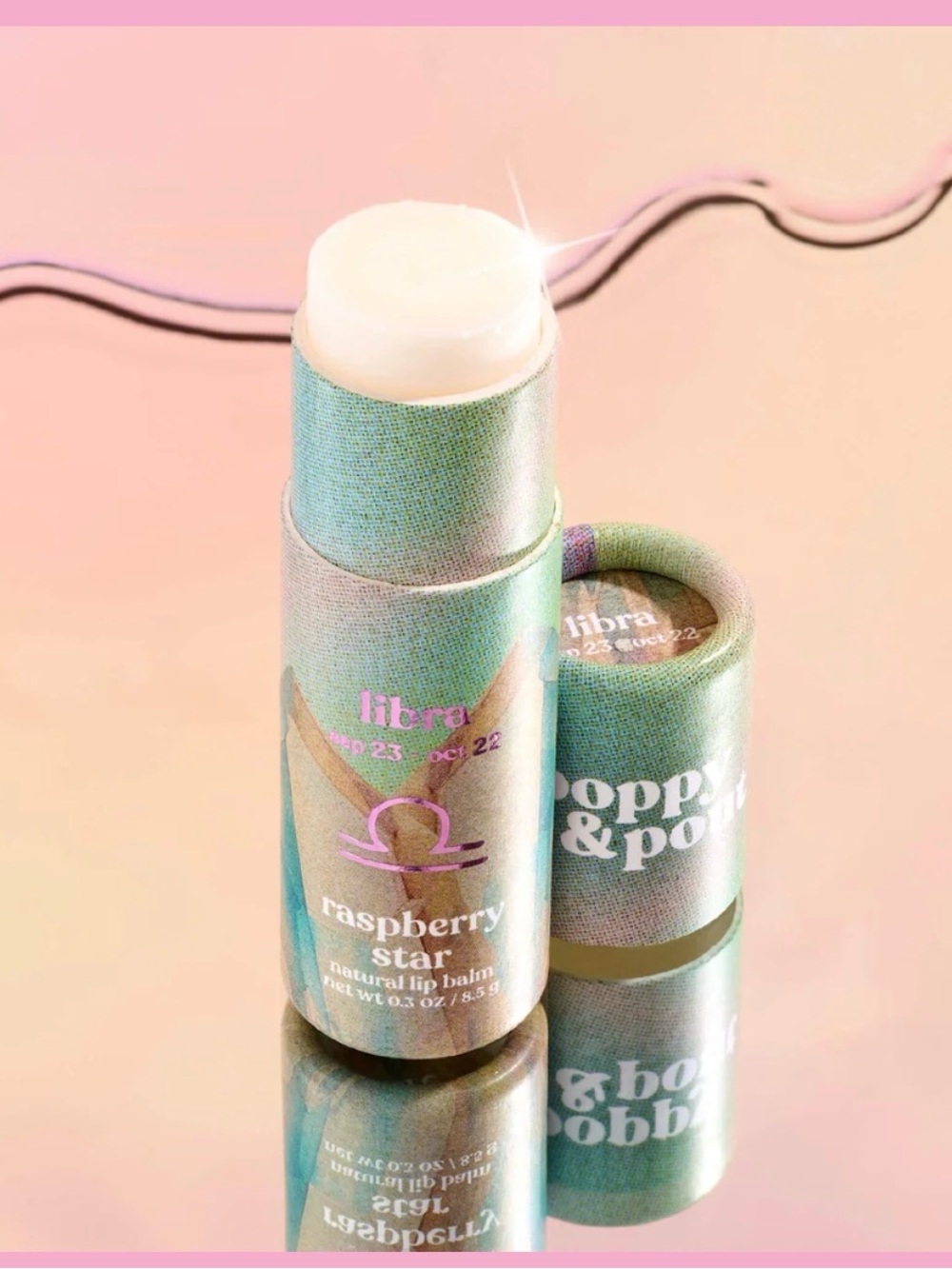 Poppy and Pout Lip Balm Libra- Raspberry Star